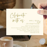 Invitation Célébrez avec nous, Wedding Réception Cash Bar<br><div class="desc">Annoncez avec élégance votre bonheur à jamais avec notre bar à encaisse de célébration de l'élévation mariage à thème jaune moderne et carte d'invitation pour adultes, "Célébrez avec nous". Adaptée aux couples qui perpétuent leur histoire d'amour, cette invitation offre un équilibre parfait entre sophistication et charme, offrant le cadre d'un...</div>