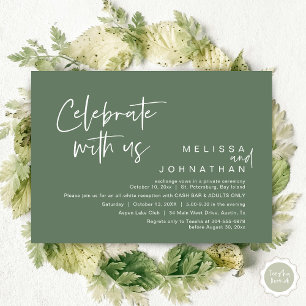 Invitation Célébrez avec nous, Wedding Réception Cash Bar