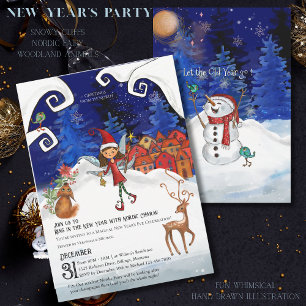 Invitation Célébrez la Nouvelle Année avec Charme Nordique I 