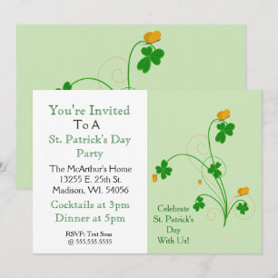 Invitation Célébrez la Saint Patrick avec nous!" Party