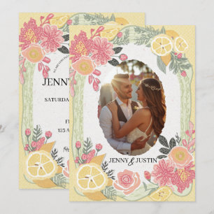 Invitation Célébrez l'amour Photo Florale mariage