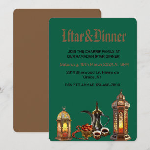 Invitation Célébrez le dîner Iftar Ramadan Kareem