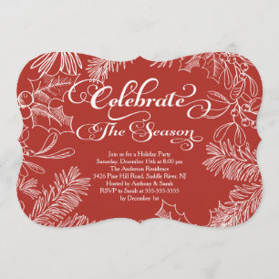 Invitation Célébrez l'invitation de fête de vacances de