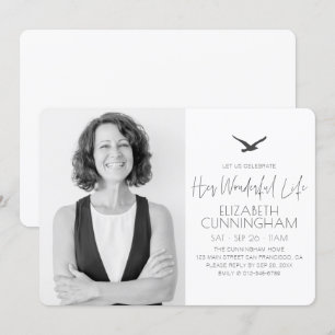 Invitation Célébrez Sa Merveilleuse Vie Mémorial Photo Modern