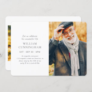 Invitation Célébrez Sa Vie Moderne Simple Minimaliste Photo