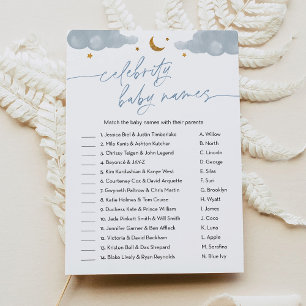 Invitation Celebrity Baby Name Twinkle Star Baby shower Jeu