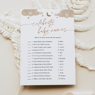 Invitation Celebrity Baby Name Twinkle Star Baby shower Jeu