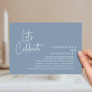 Invitation Célébrons, dîner de mariage intime