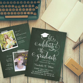 Invitation Célébrons la fête de fin d'études de The Graduate