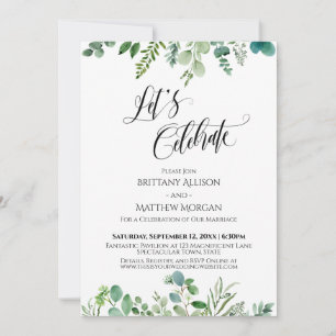 Invitation Célébrons la Réception de Verdure d'Eucalyptus