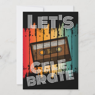 Invitation Célébrons la réunion de l'école Bande cassette 80"
