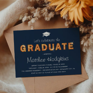 Invitation Célébrons le diplômé Fête de fin d'études