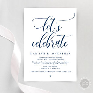 Invitation Célébrons le Mariage Elopement Dîner Dancing