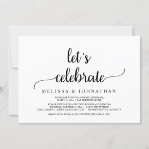 Invitation Célébrons, Mariage Rustique Fête de Fuite