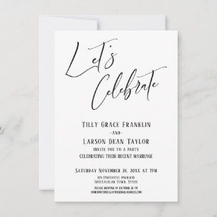 Invitation Célébrons une fête de mariage moderne et élégante