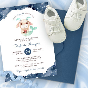 Invitation Céleste Capricorne Astrologie Baby shower des sign