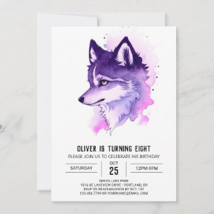 Invitation Céleste Howl : Anniversaire du loup