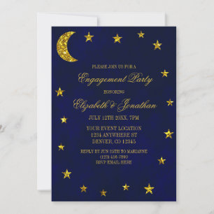 Invitation Céleste Night Sky Engagement Party