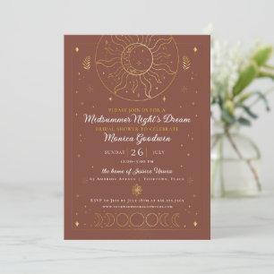 Invitation Céleste Réve de Nuit de Solstice d'Été pour une Ma