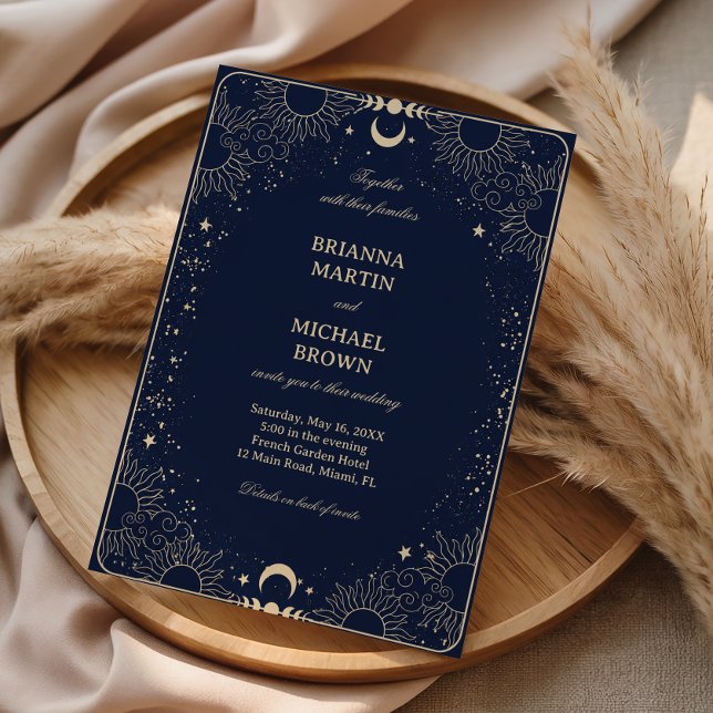 Invitation Céleste Vintage Minuit (Créateur téléchargé)