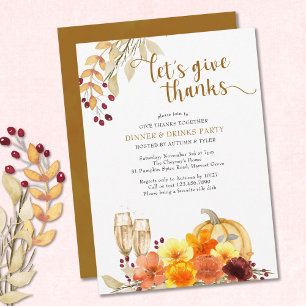 Invitation Cellez votre gratitude ensemble Fleurs d'automne S