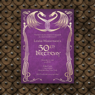 Invitation Celtic Viking Dragon 50e anniversaire