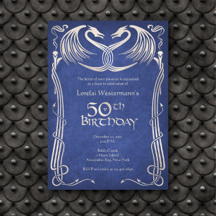 Invitation Celtic Viking Dragon 50e anniversaire
