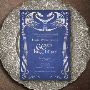 Invitation Celtic Viking Dragon 60e anniversaire
