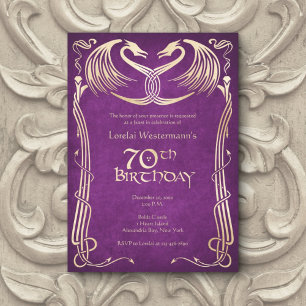 Invitation Celtic Viking Dragon 70e anniversaire