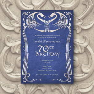 Invitation Celtic Viking Dragon 70e anniversaire