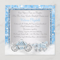 Cendrillon bleu et argent Princesse Anniversaire