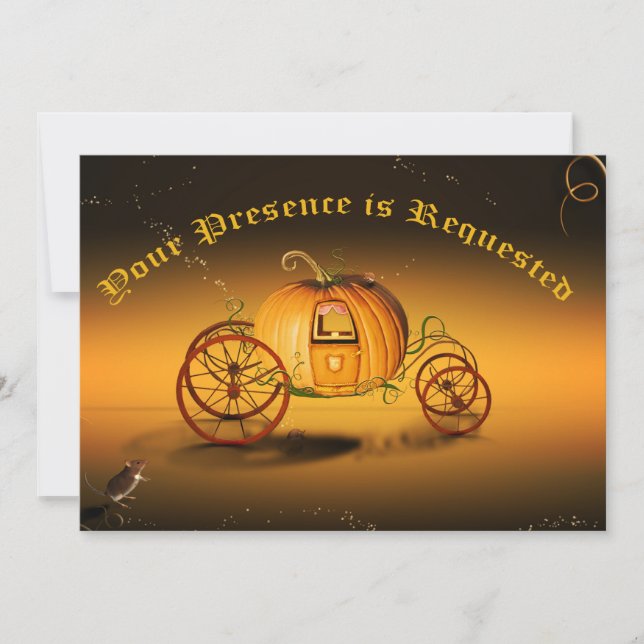 Invitation Cendrillon de fête d'anniversaire de (Devant)