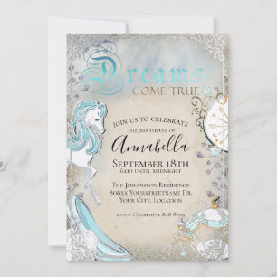 Invitation Cendrillon Fairy Tale Dreams Come True