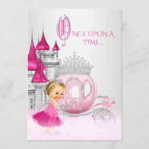Invitation Cendrillon Il était une fois Princesse Anniversair
