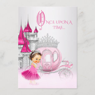 Invitation Cendrillon Il était une fois Rose Princesse Annive