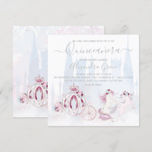 Invitation Cendrillon princesse Fairy Tale Quinceanera