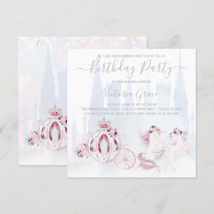 Invitation Cendrillon Princesse N'importe quel nombre Anniver