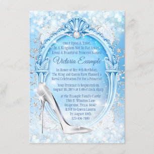 Invitation Cendrillon Quinceanera Pantoufle de Verre