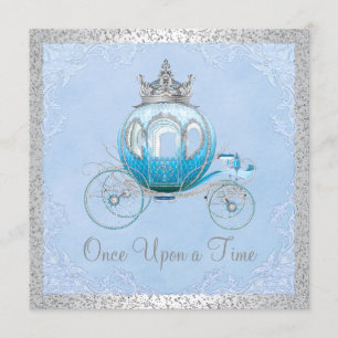 Invitation Cendrillon une fois, un anniversaire princesse