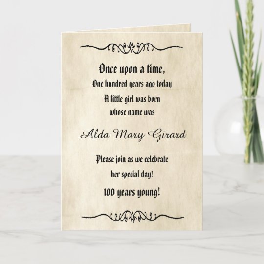 Invitation Centenaire 100e Anniversaire Page d'un livre d'his | Zazzle.fr