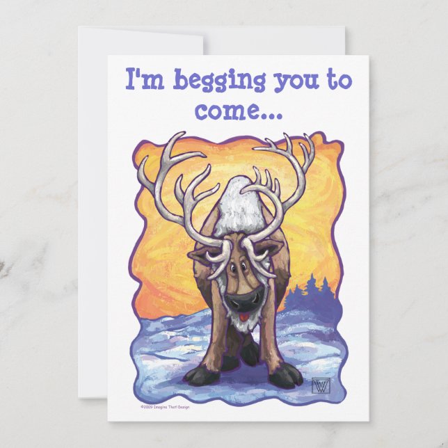 Invitation Centre de la fête de Reindeer (Devant)