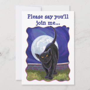 Invitation Centre de la fête des chats noirs