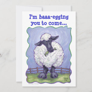 Invitation Centre de partie de moutons