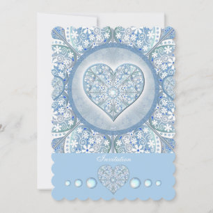 Invitation Céramique Lace Bleu clair