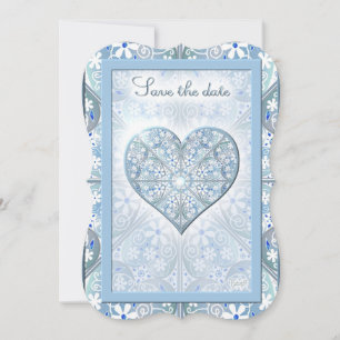 Invitation Céramique Lace Bleu clair