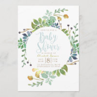 Cercle de jardin succulent | Baby shower aquarelle