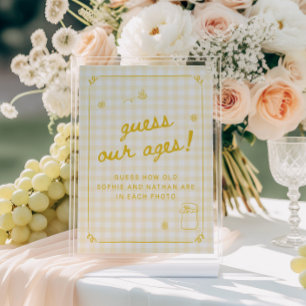Invitation Cercle de mariage abeille à miel Devinez nos âges 
