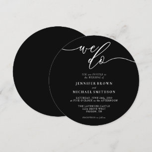 Invitation Cercle de mariage Black Signature We Do