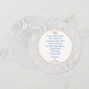 Invitation Cercle de perle et de dentelle