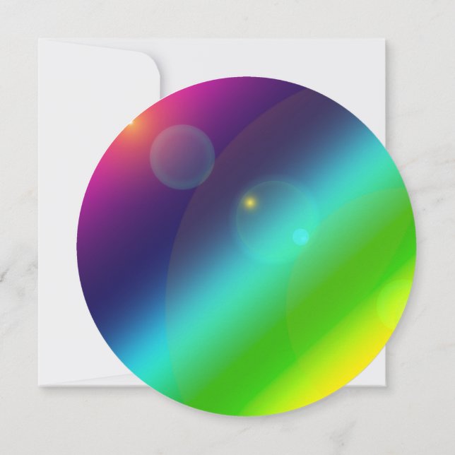 Invitation cercle d'invitation arc-en-ciel (Dos)